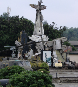 b52 wreckage at military museum hanoi